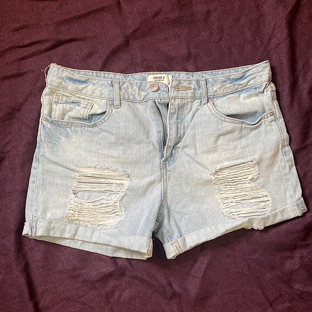 Distressed Jean Shorts